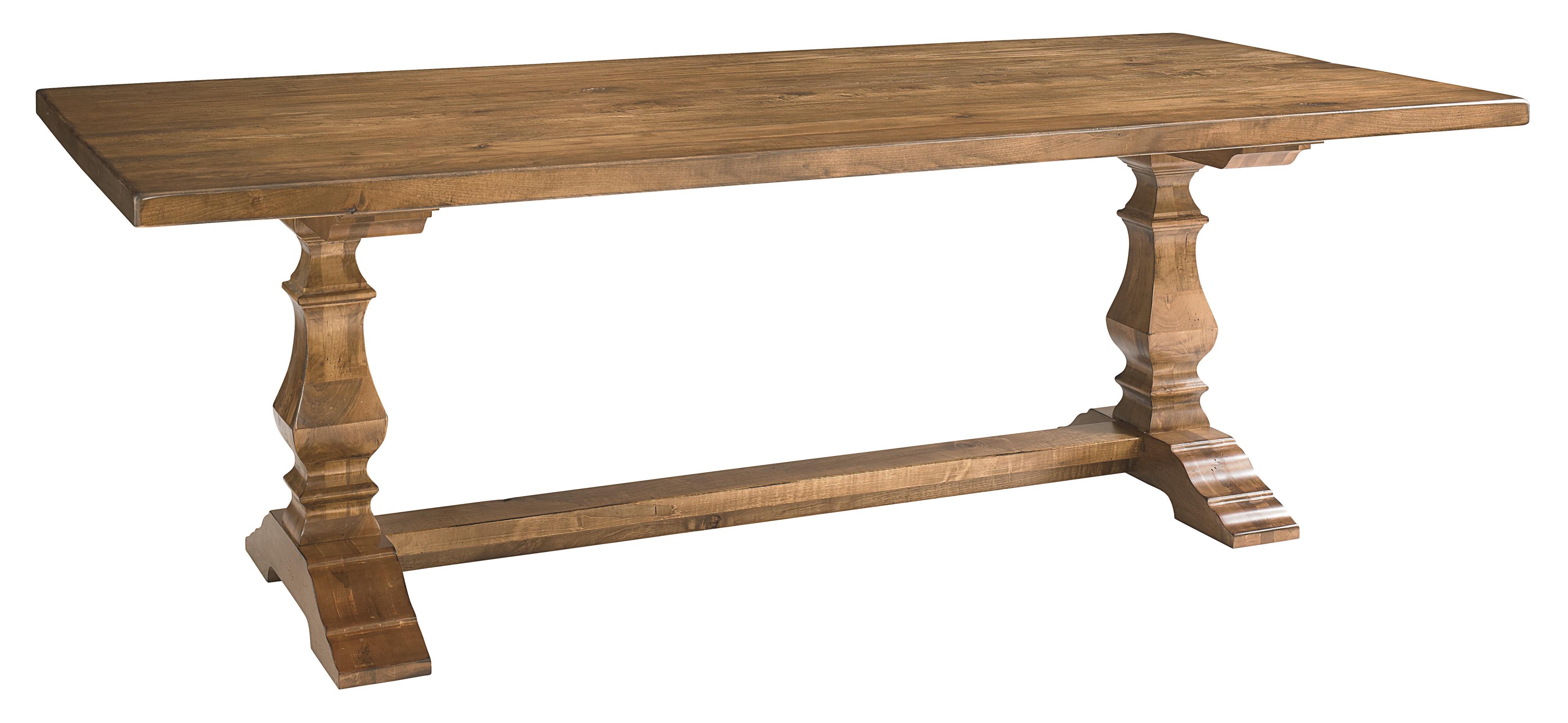 Bassett Bench Made 90" Rectangle Trestle Base Table Hudson's